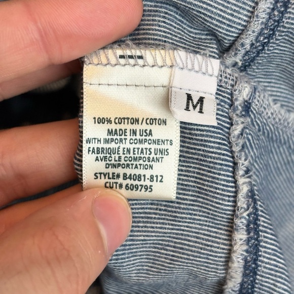 Bella Dahl revolve mixed blue fall flannel denim button down shirt medium NWT - Picture 10 of 14